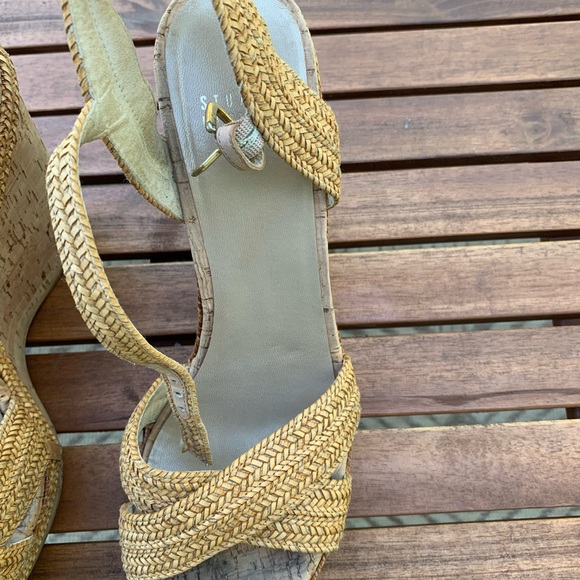 Stuart Weitzman Wedge Sandals 9.5 - Picture 5 of 9